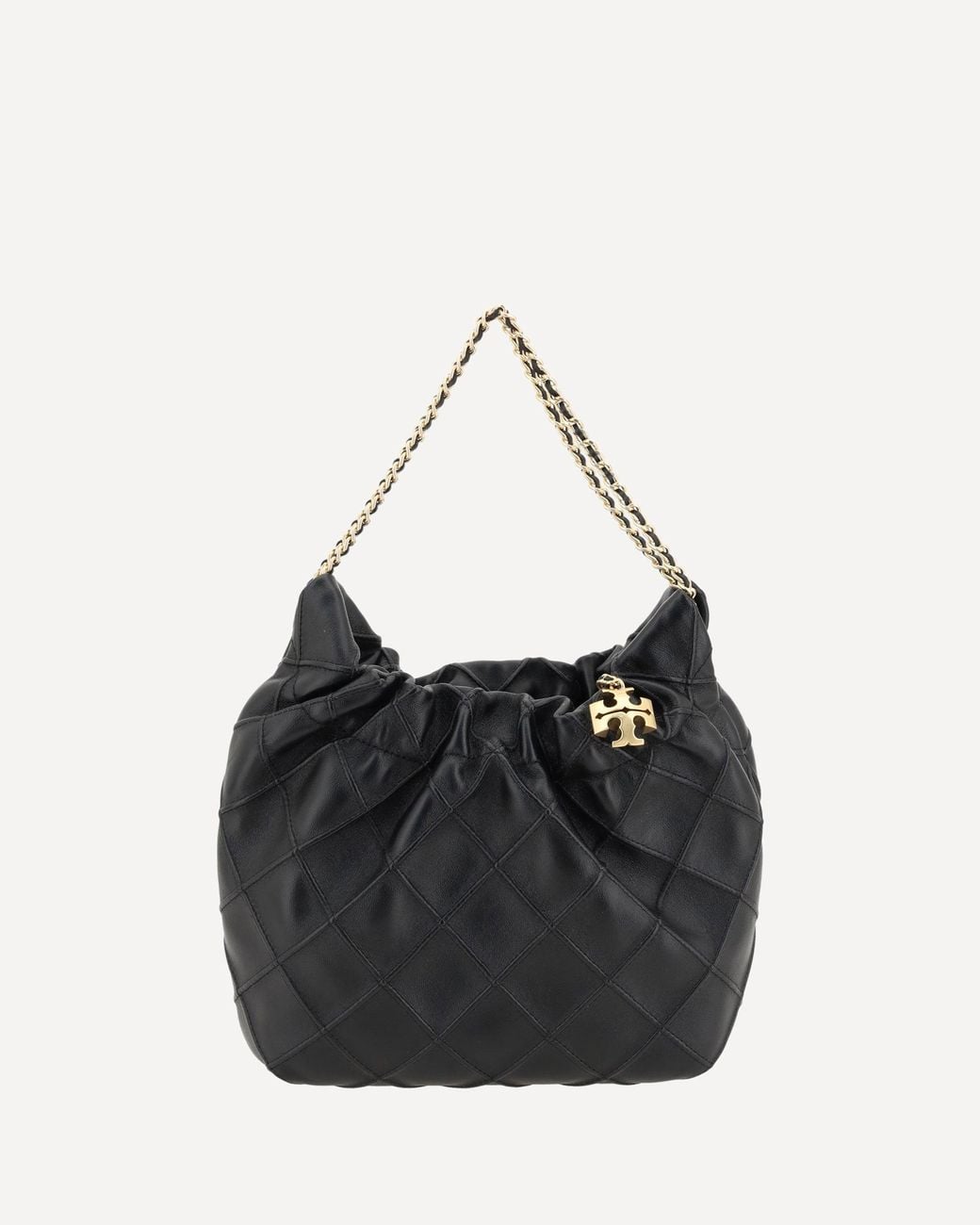 Tory Burch Black Fleming Mini Hobo Shoulder Bag