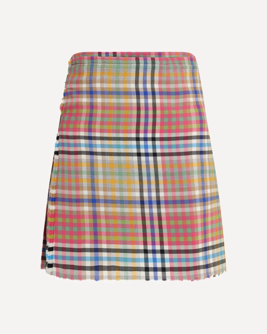 Vivienne Westwood White Heather Check Mini Kilt