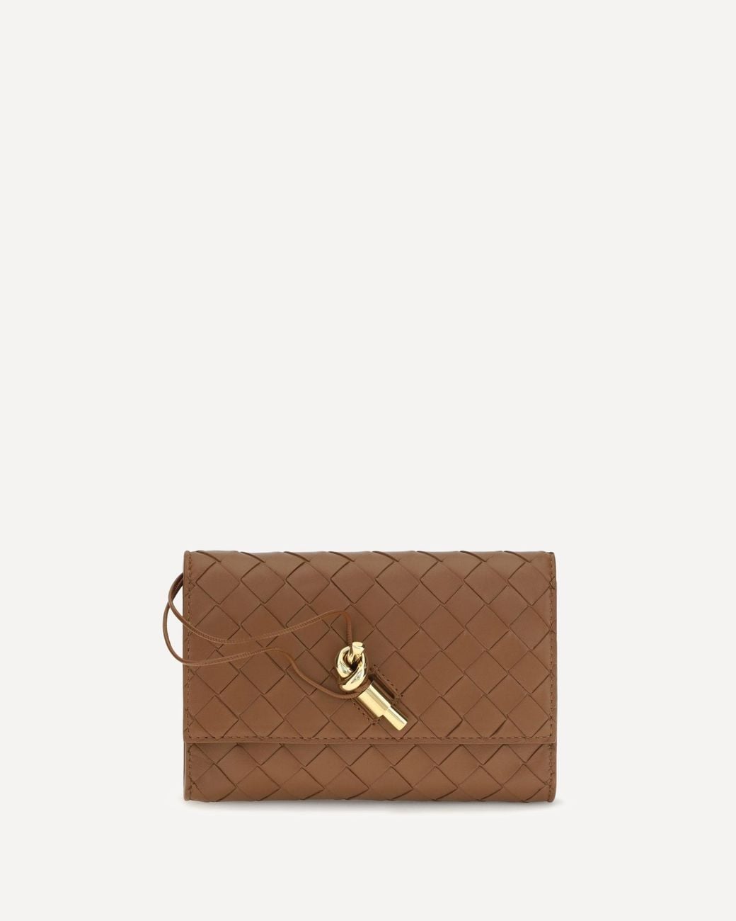 Bottega Veneta Brown Andiamo Clutch Bag