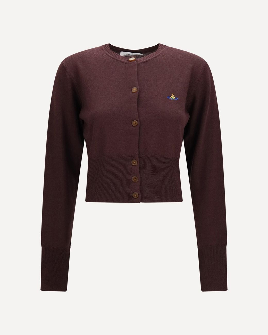 Vivienne Westwood Red Bea Cropped Wool Cardigan