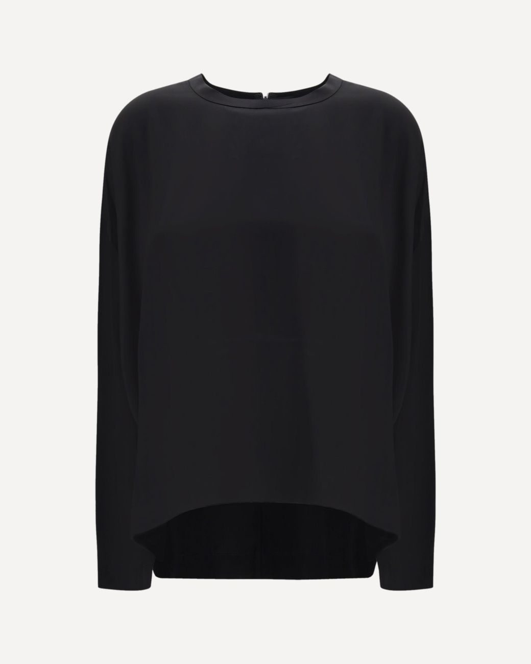 Totême Black Boxy Satin Top