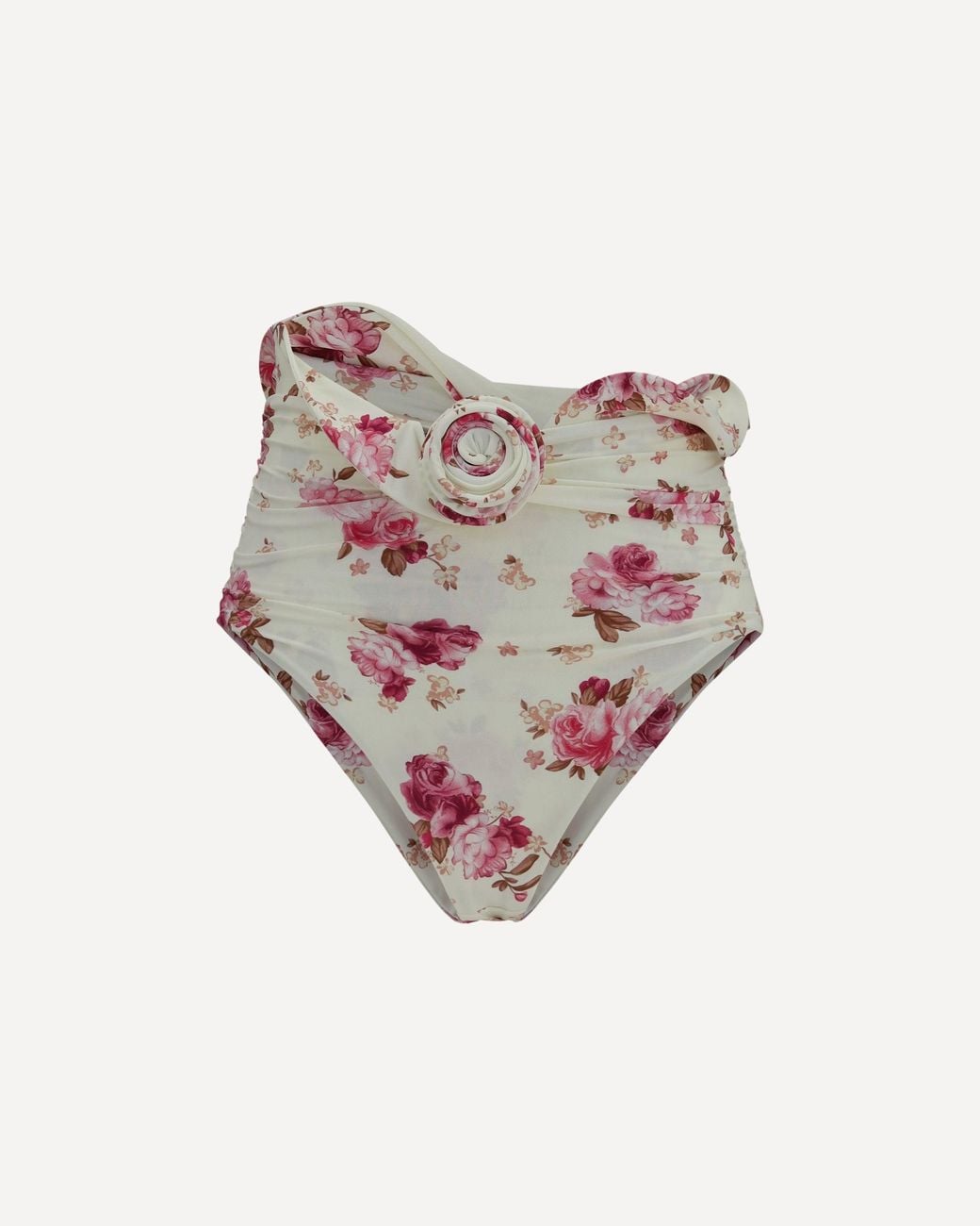 Magda Butrym White Shaping Floral-Print Bikini Bottom