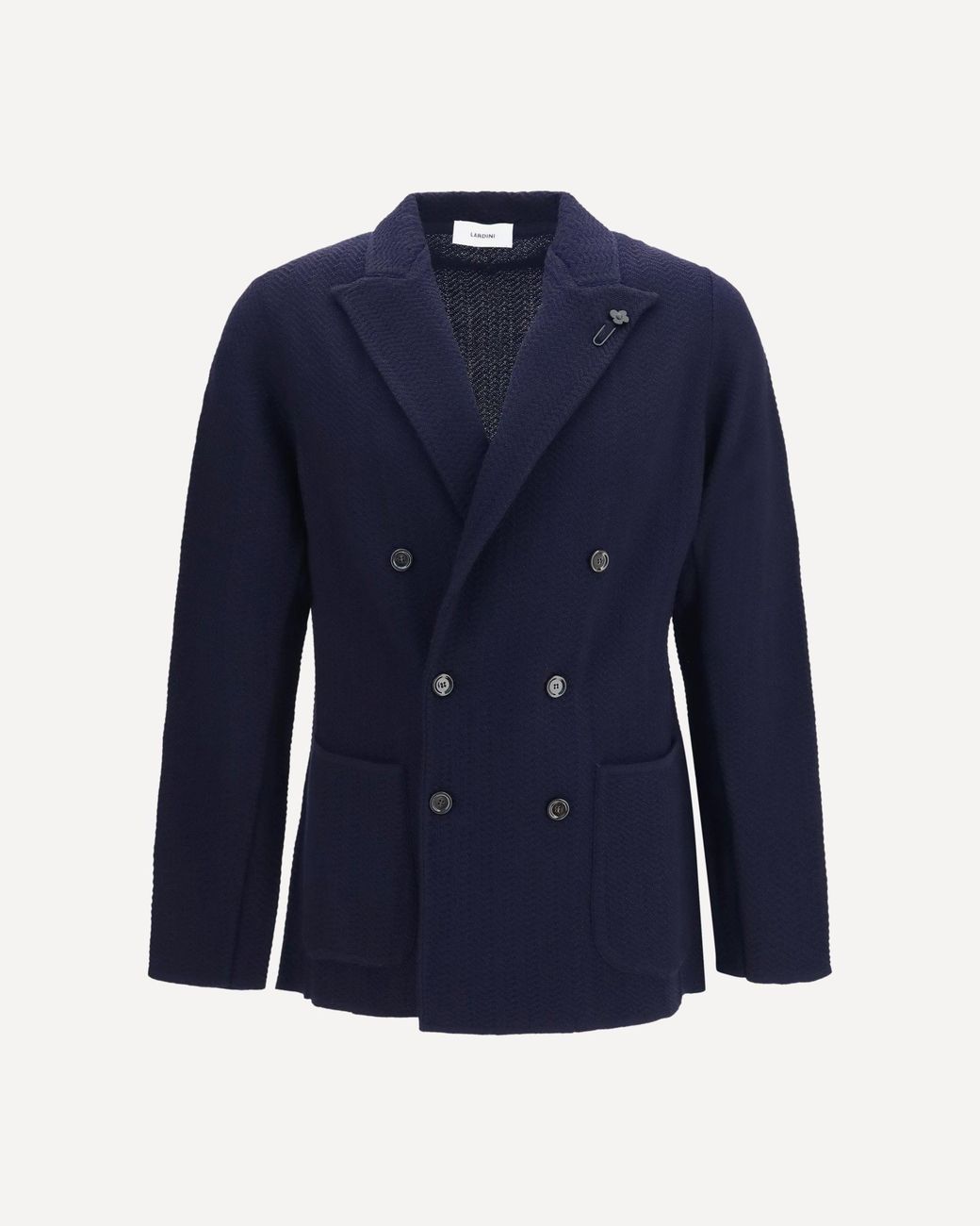 Lardini Blue Wool Cardigan for men