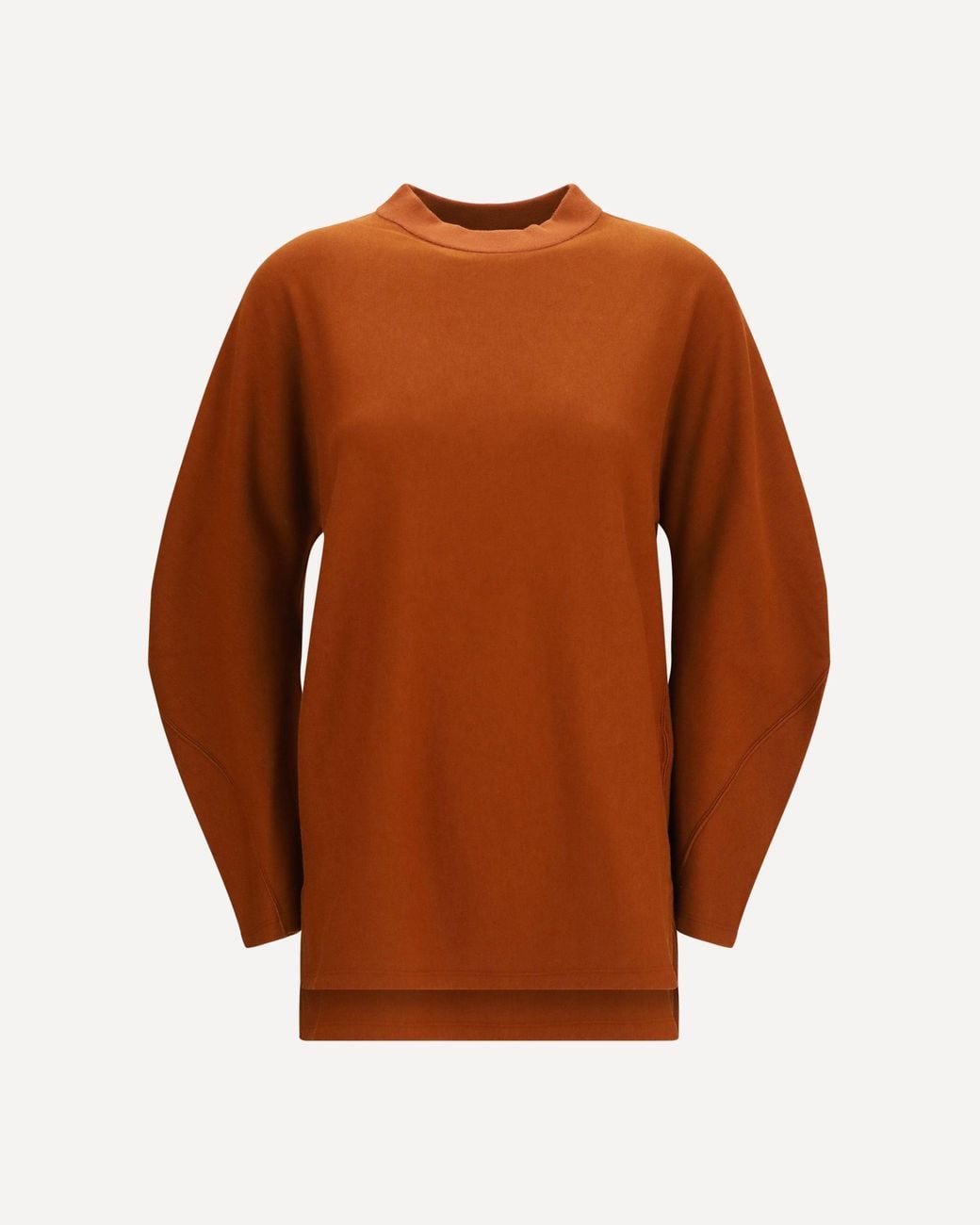 Loro Piana Brown Balloon-Sleeve Top