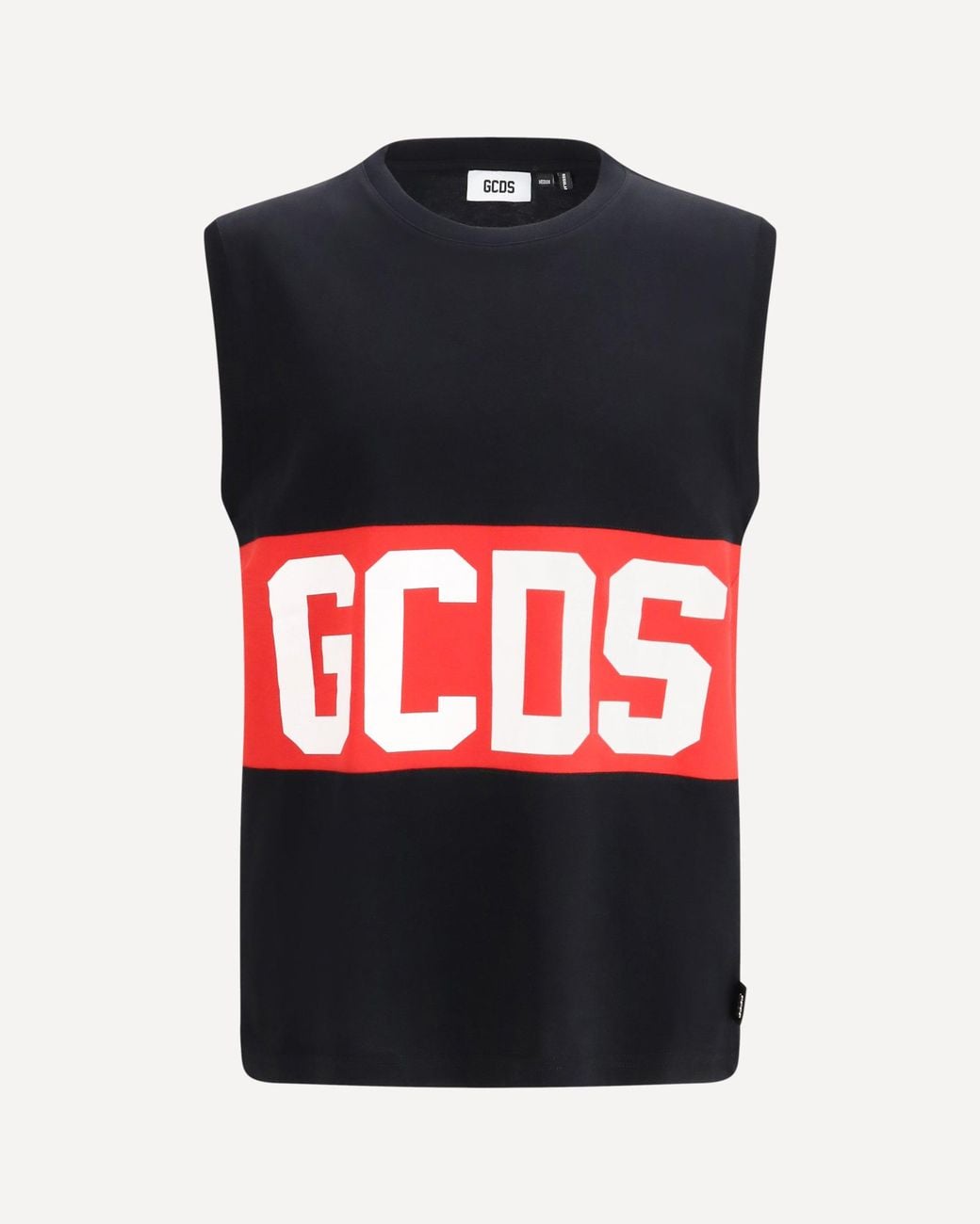 Gcds Black Tank Top With Logo Band for men