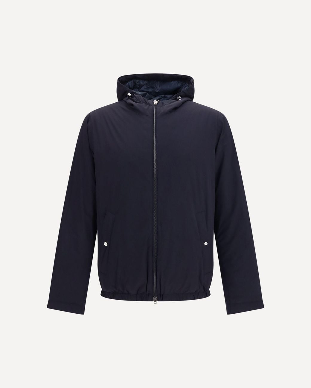 Herno Blue Hooded Zip Jacket for men
