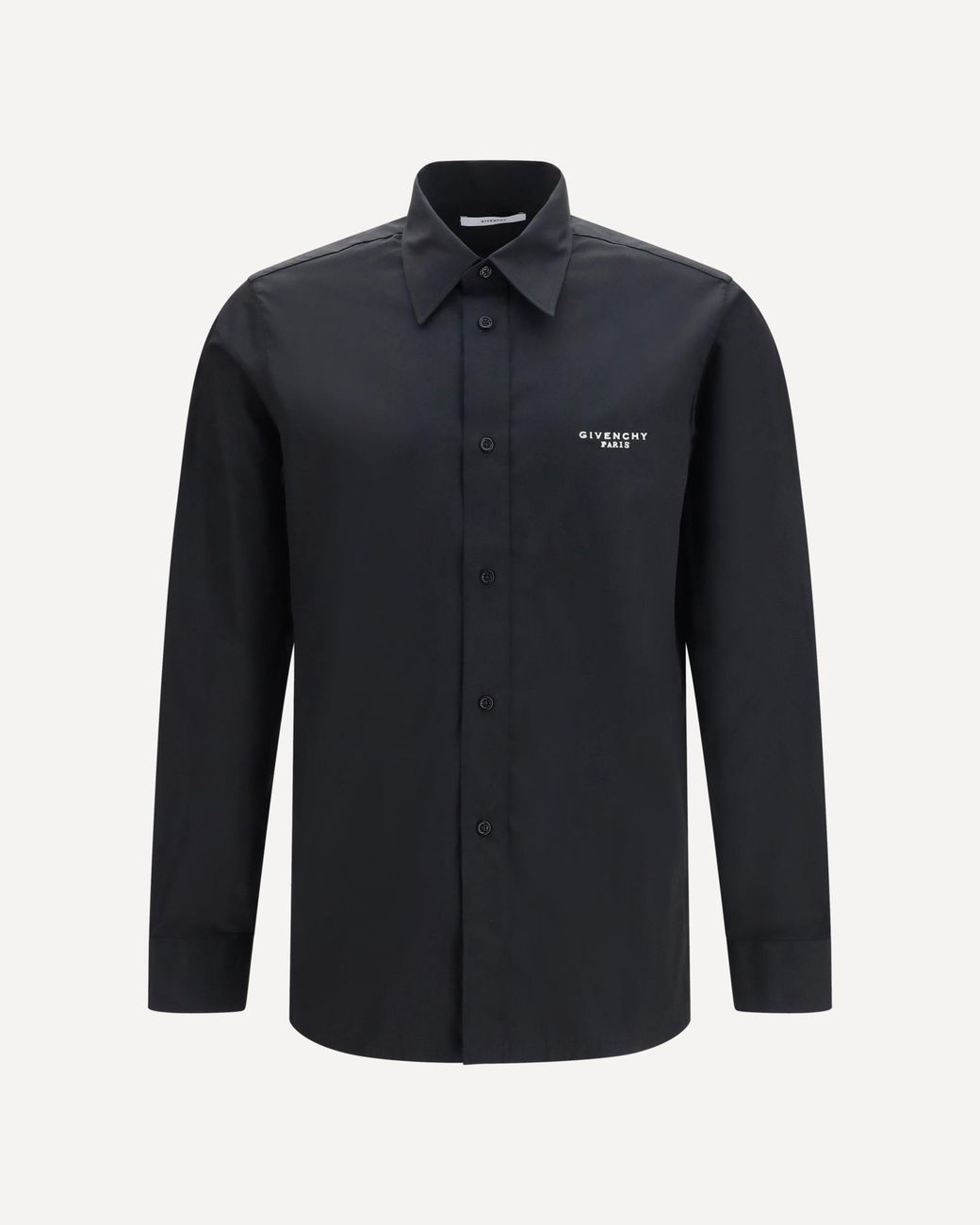 Givenchy Blue Embroidered Poplin Shirt for men