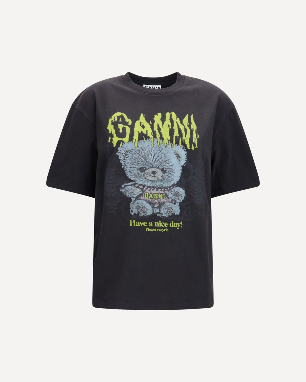 Ganni Black Cotton Sweatshirt