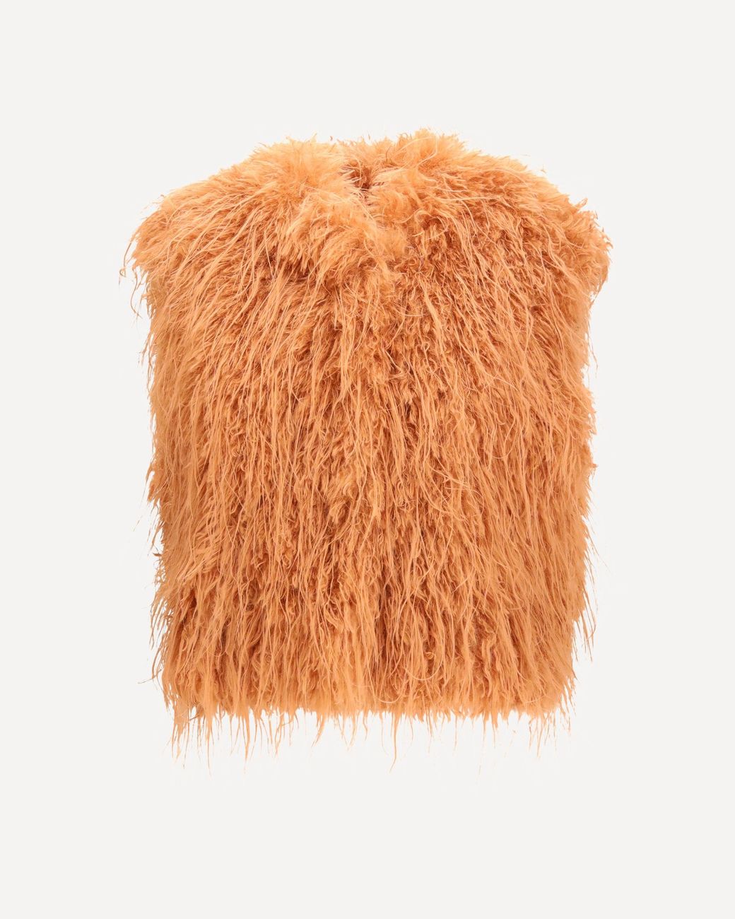 Forte_forte Orange Forte_Forte Eco Mongolia Faux Fur Vest