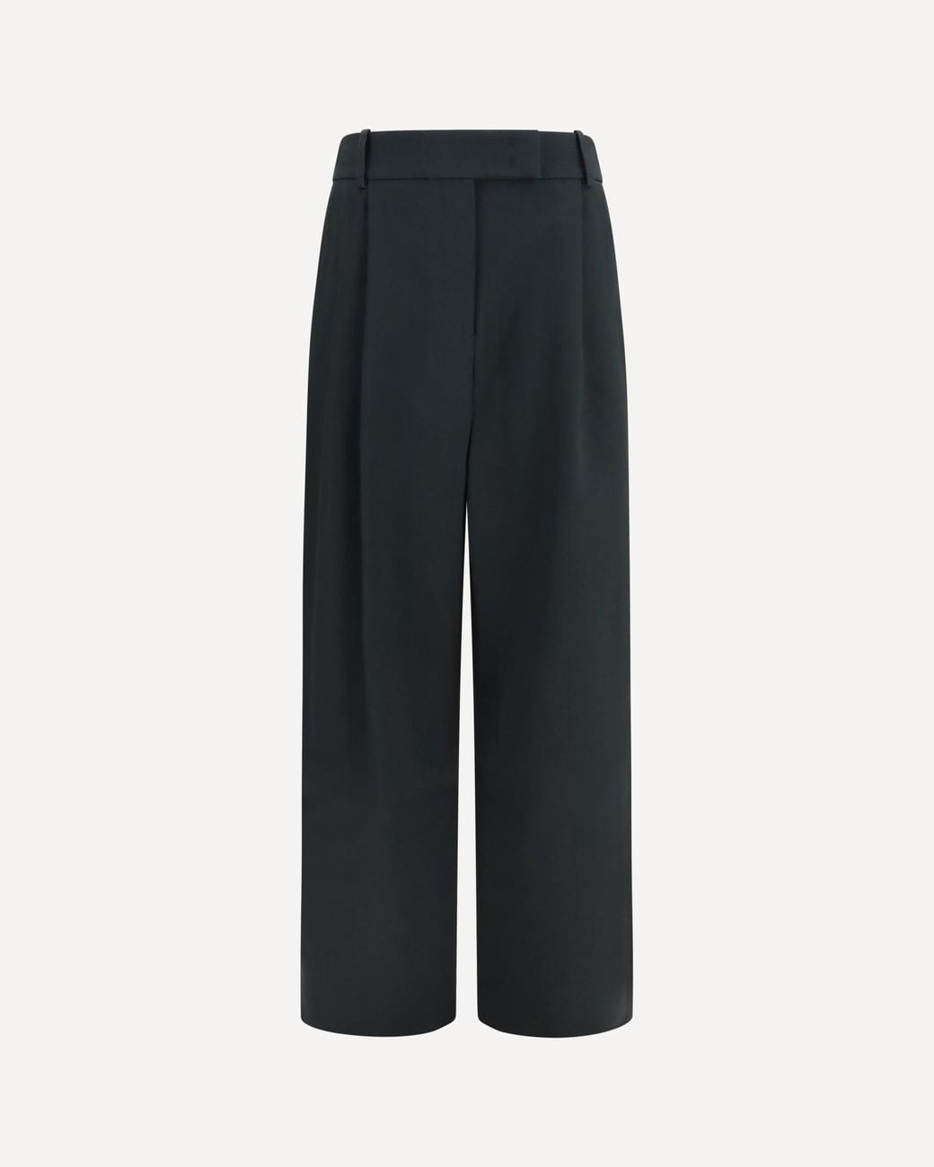 Giorgio Armani Black High-Waisted Wide-Leg Tailored Pants