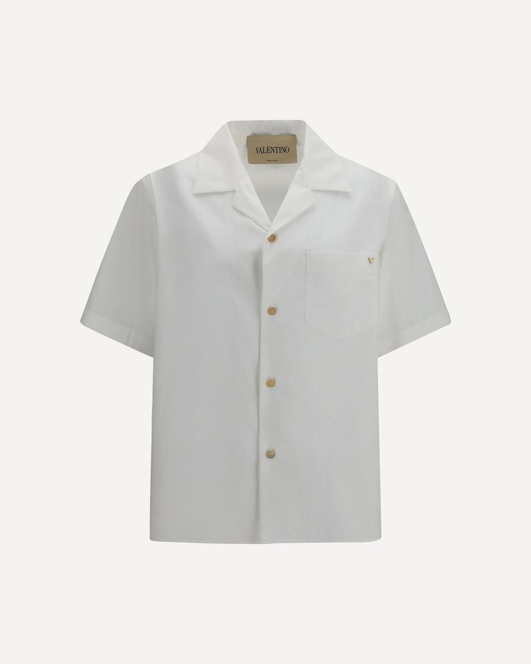 Valentino Gray Short-Sleeve Shirt With Vlogo for men