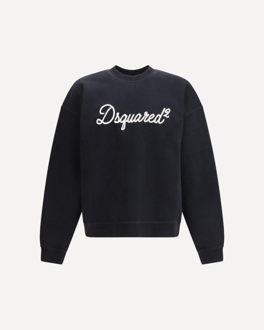 DSquared² Blue Cotton Crewneck Sweatshirt With Logo for men