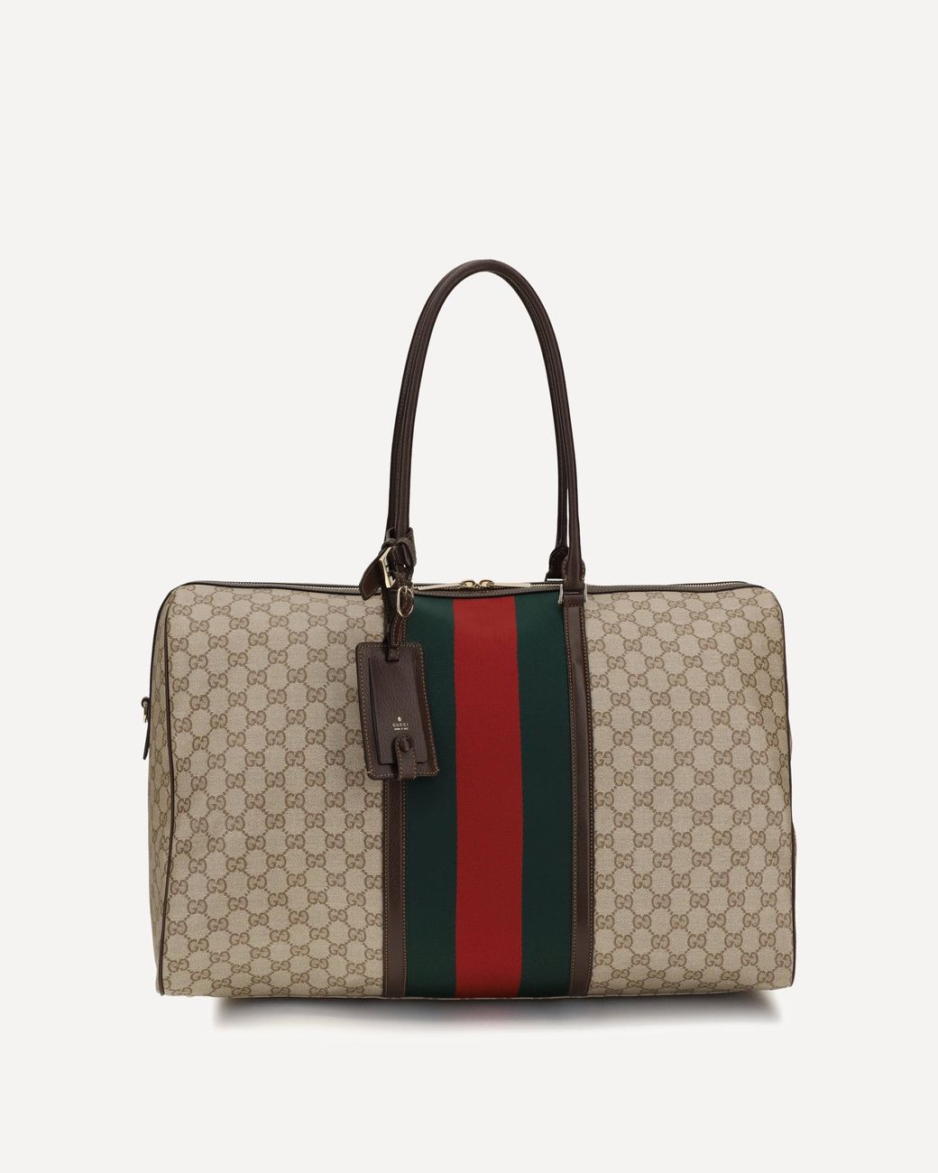 Gucci Natural Gg Travel Bag Web Stripe