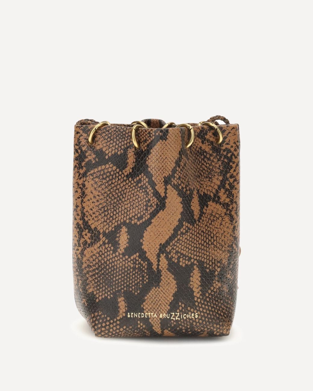 Benedetta Bruzziches Brown Doudou Petite Bucket Bag