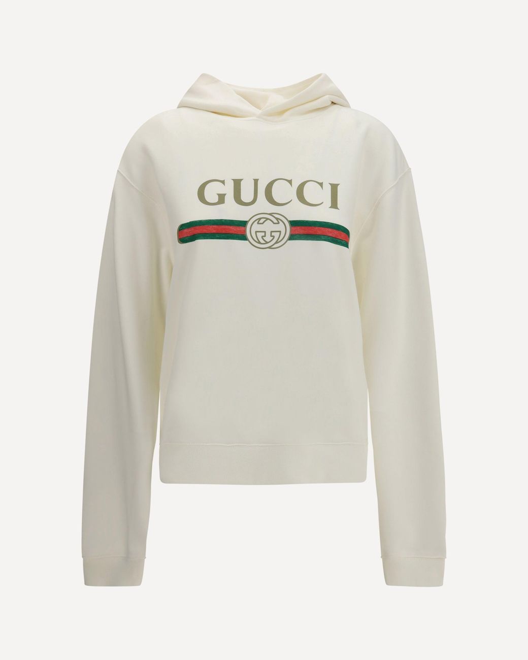 Gucci White Cotton And Cashmere Jersey Hoodie