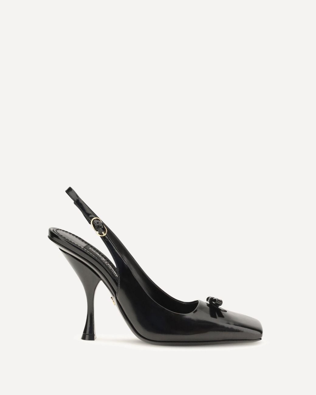 Dolce & Gabbana Black Leather Slingback Pumps