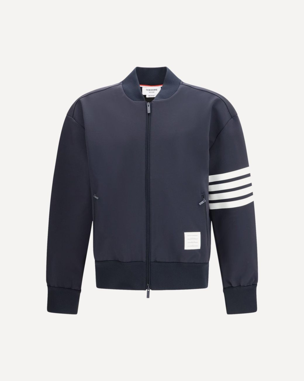 Thom Browne Blue Zipped Bomber Jacket for men