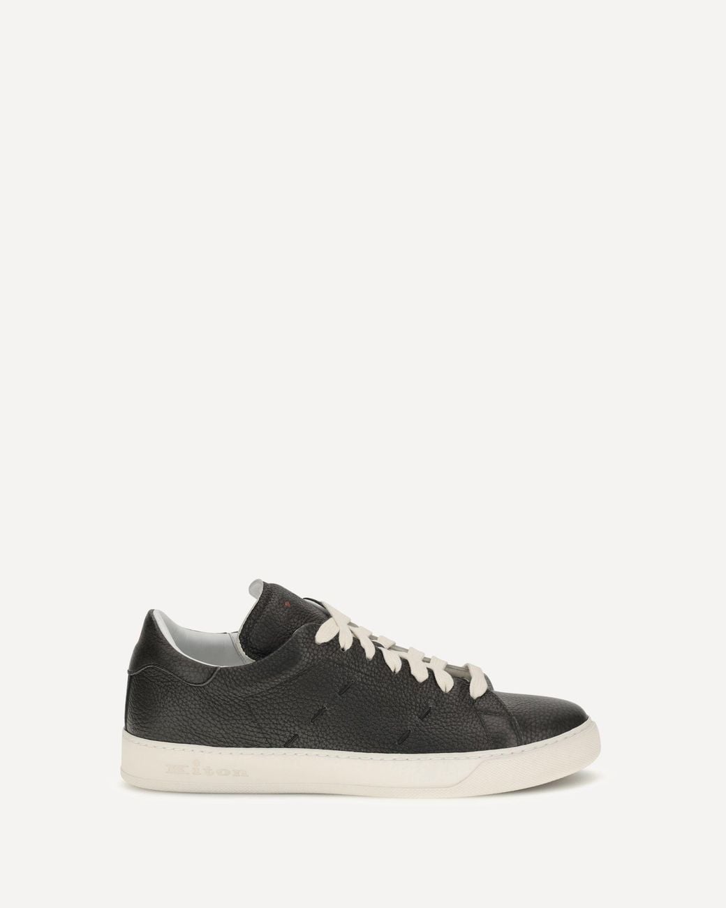 Kiton White Leather Sneakers for men