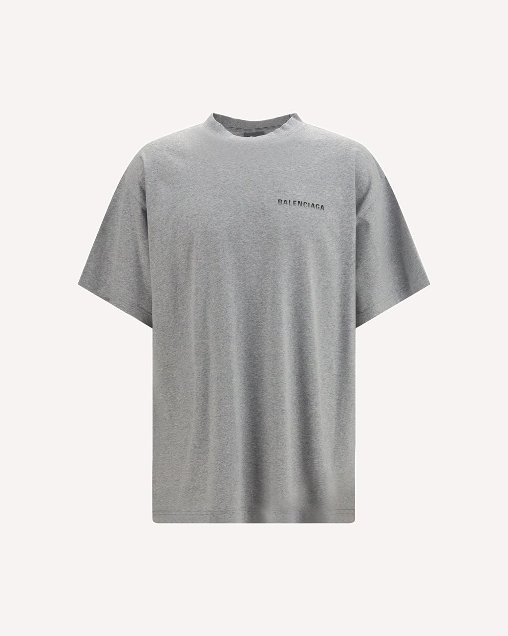 Balenciaga Gray Cotton Logo T-Shirt