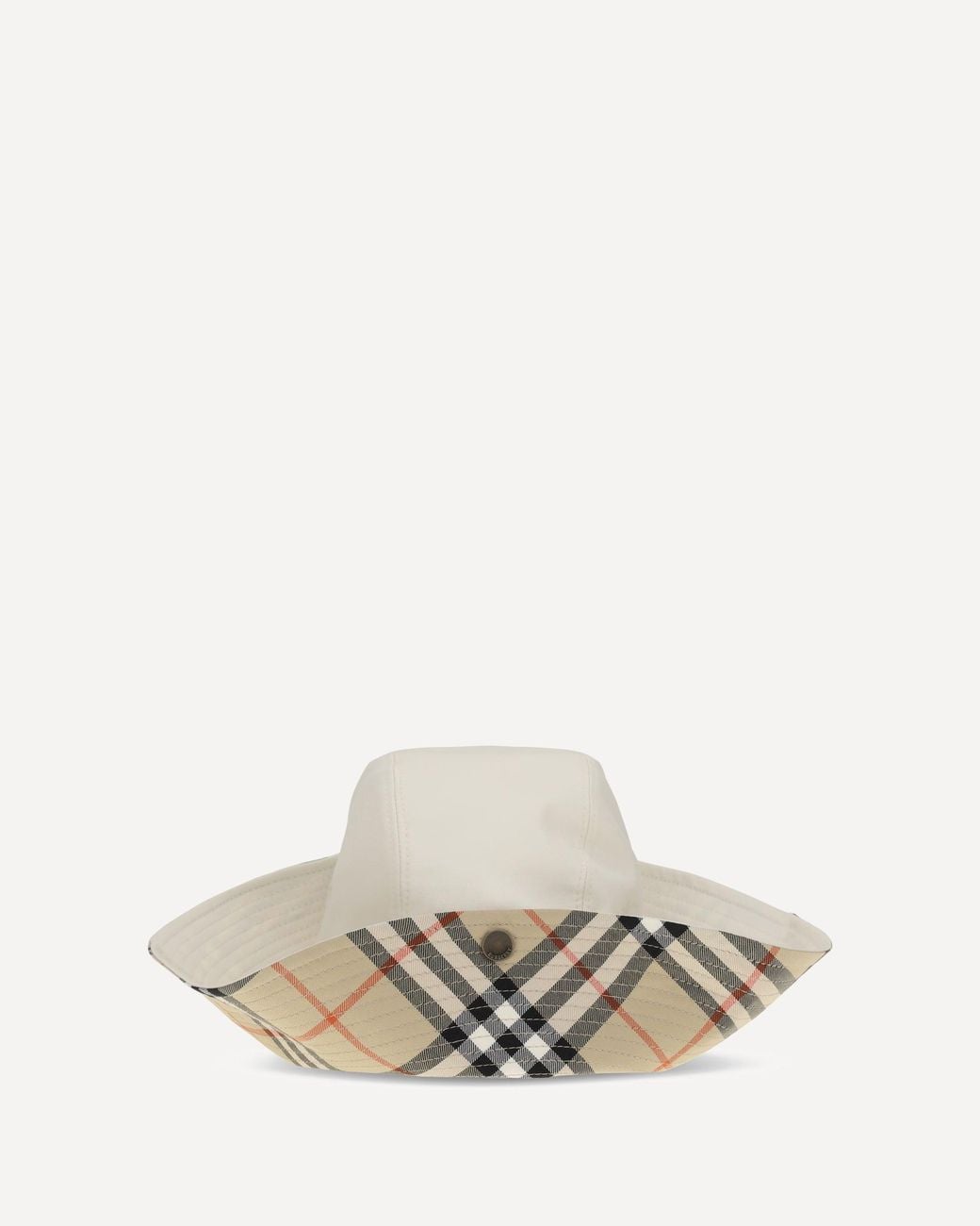 Burberry White Check Bucket Hat