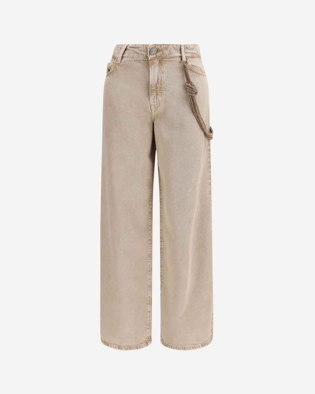 Pinko Natural Lauryn Jeans With Jeweled Cord