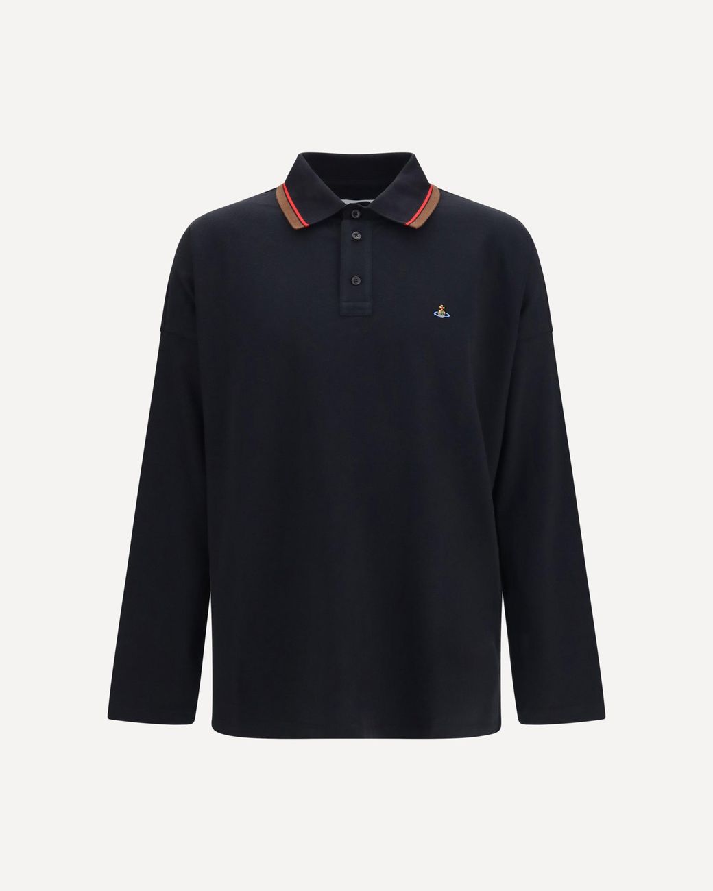 Vivienne Westwood Blue Oversized Long-Sleeve Polo for men