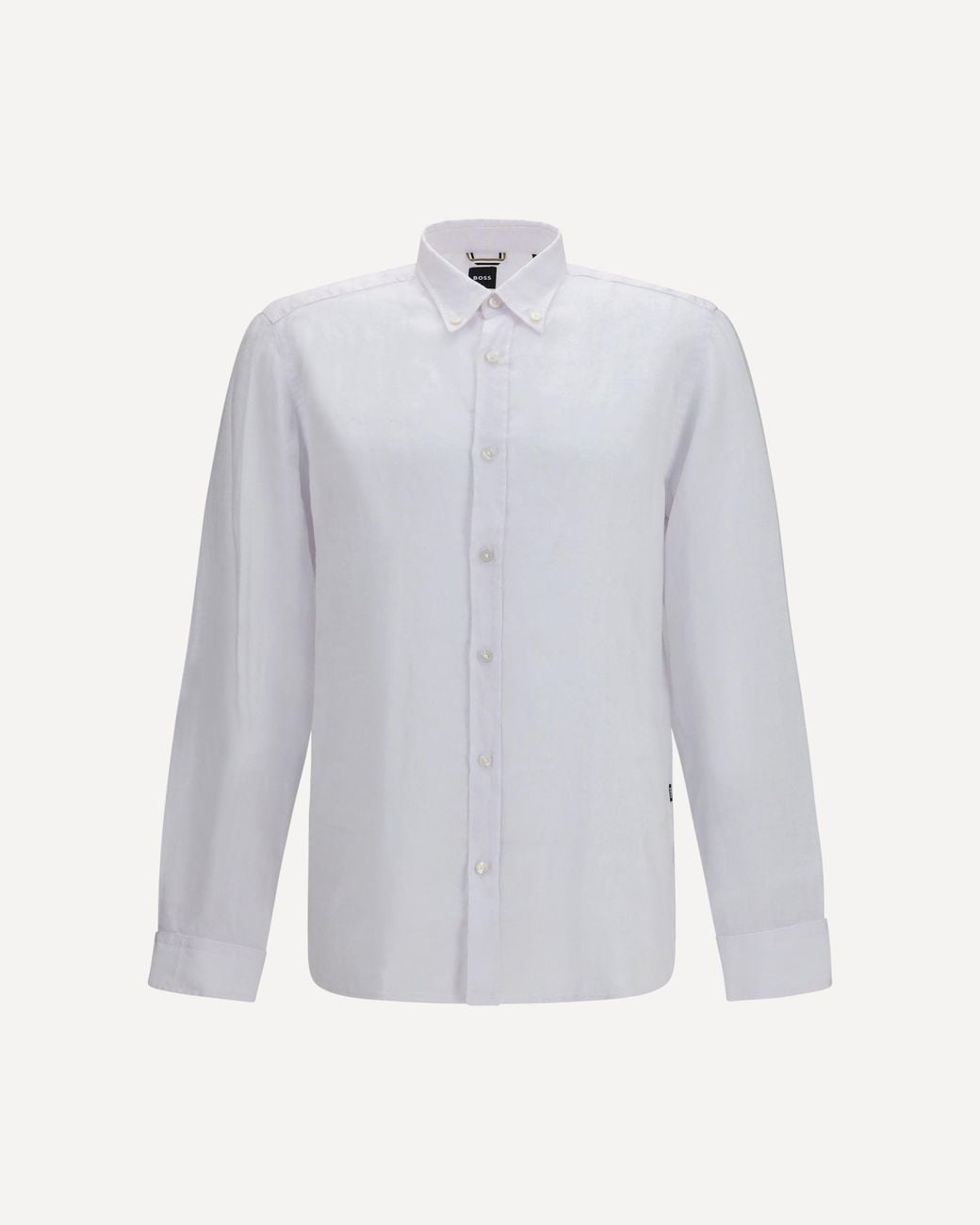 Boss Blue Regular-Fit Linen Shirt for men