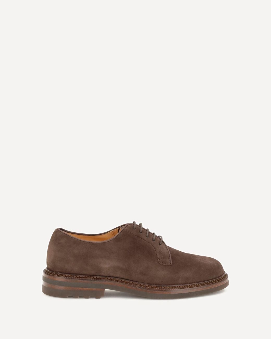 Brunello Cucinelli Brown Suede Lace-Up Shoes for men