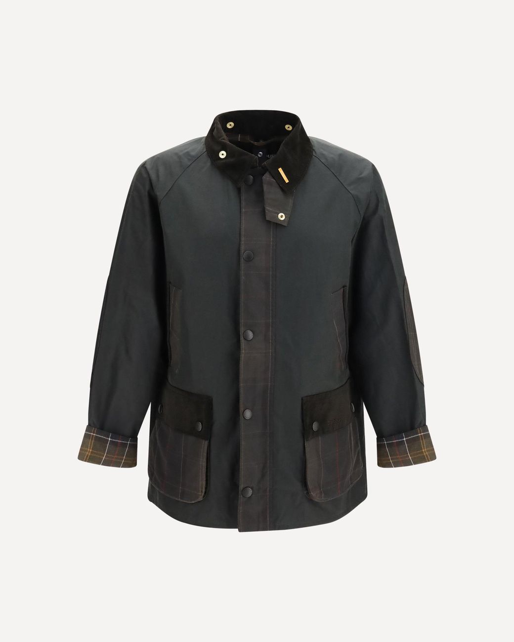 Barbour Black Icons Patch Bedale Waxed Jacket for men