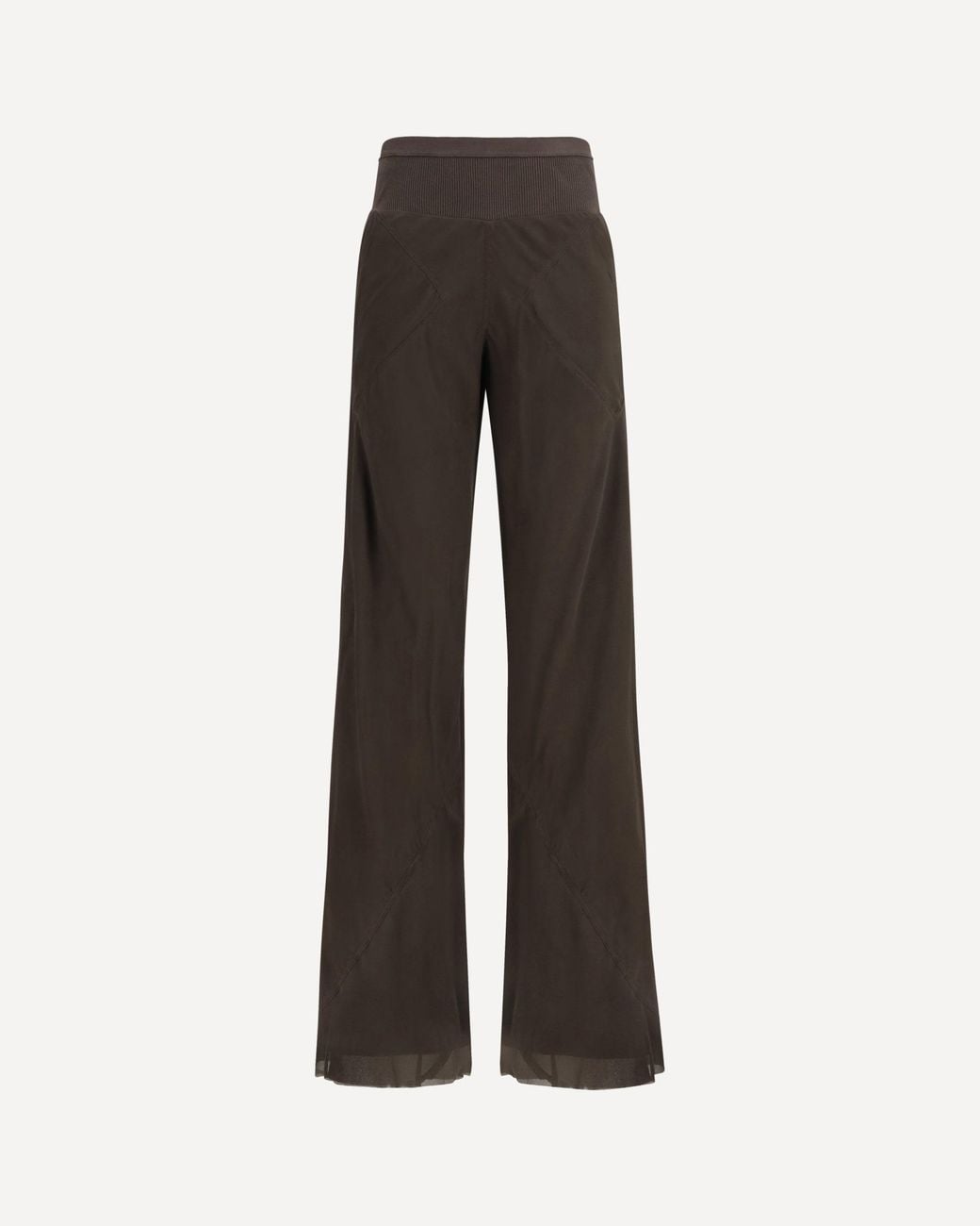 Rick Owens Brown Bias Pants With A Bias-Cut