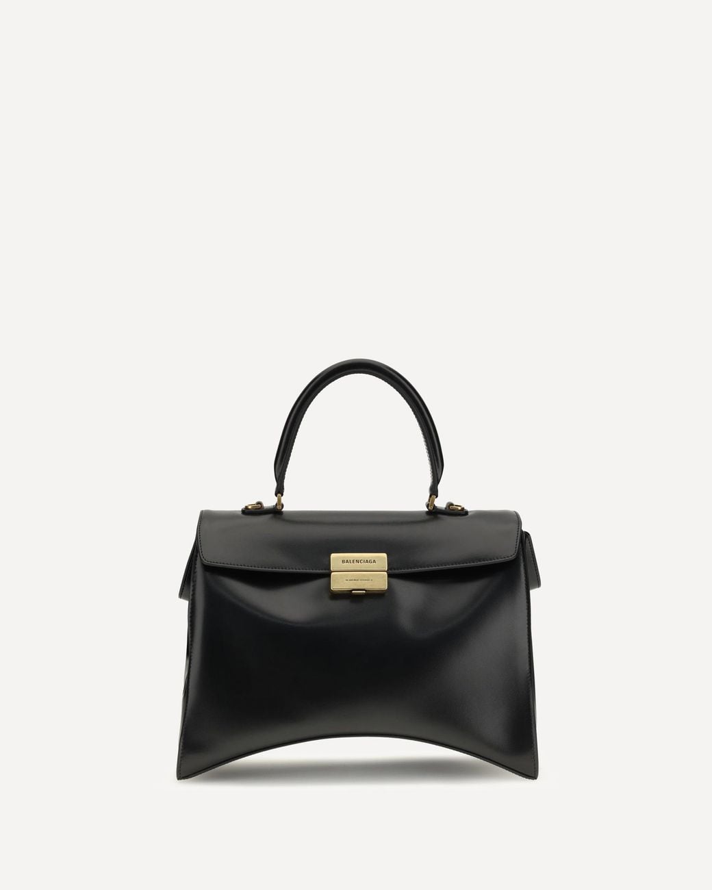 Balenciaga Black Medium Hourglass Avenue Top Handle Bag