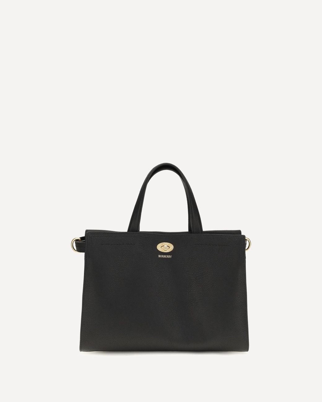 Burberry Black Small Cotswolds Check Tote Bag