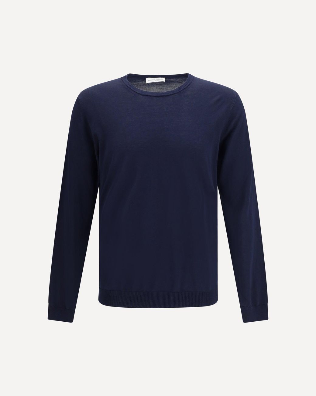 Roberto Collina Blue Cotton Crew Neck Sweater for men
