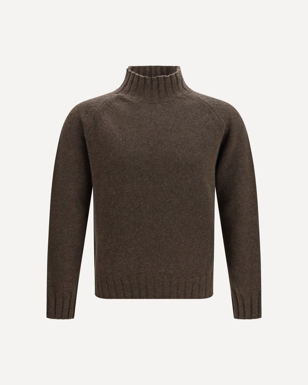 Aragona Cashmere Brown High Neck Sweater for men