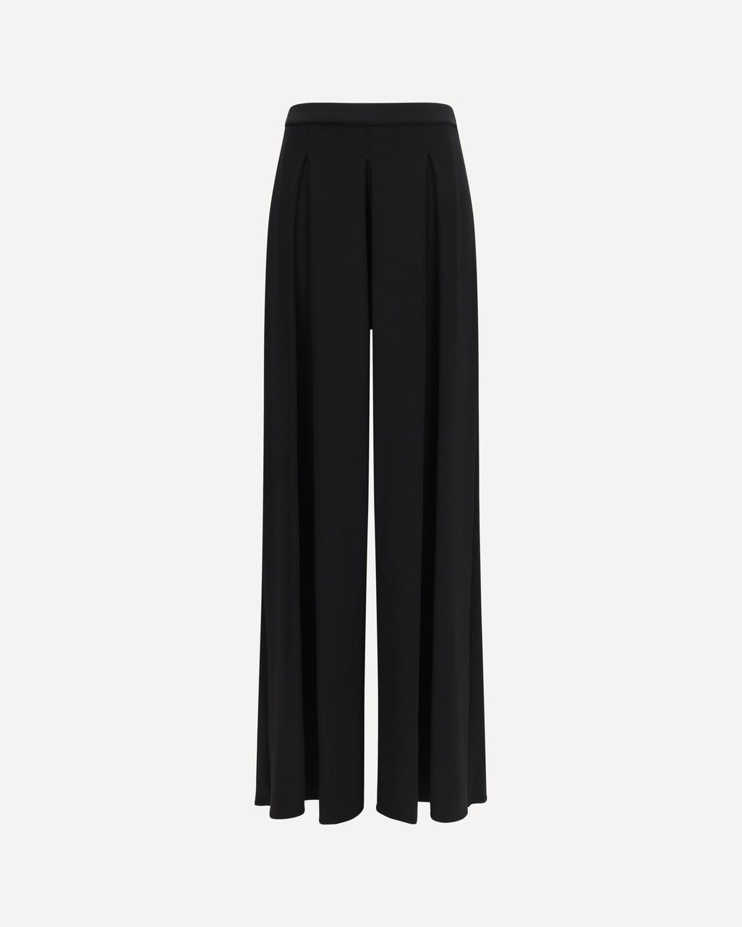 Max Mara Pure Black Viscose Technical Jersey Pants