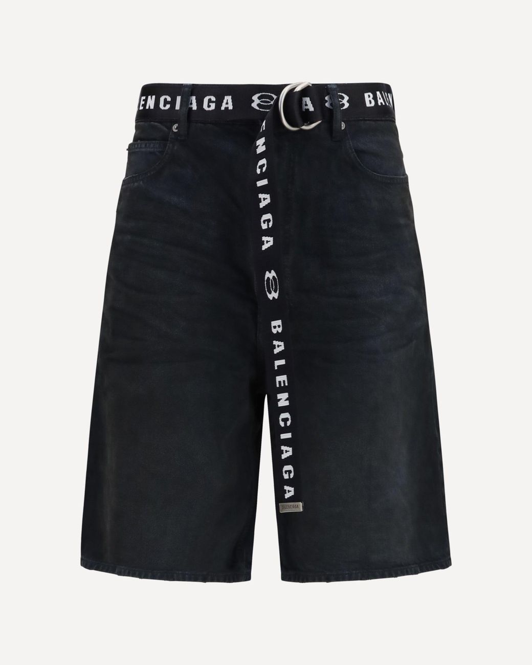 Balenciaga Blue Belted Shorts for men