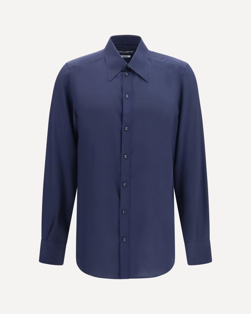 Dolce & Gabbana Blue Crêpe De Chine Shirt for men
