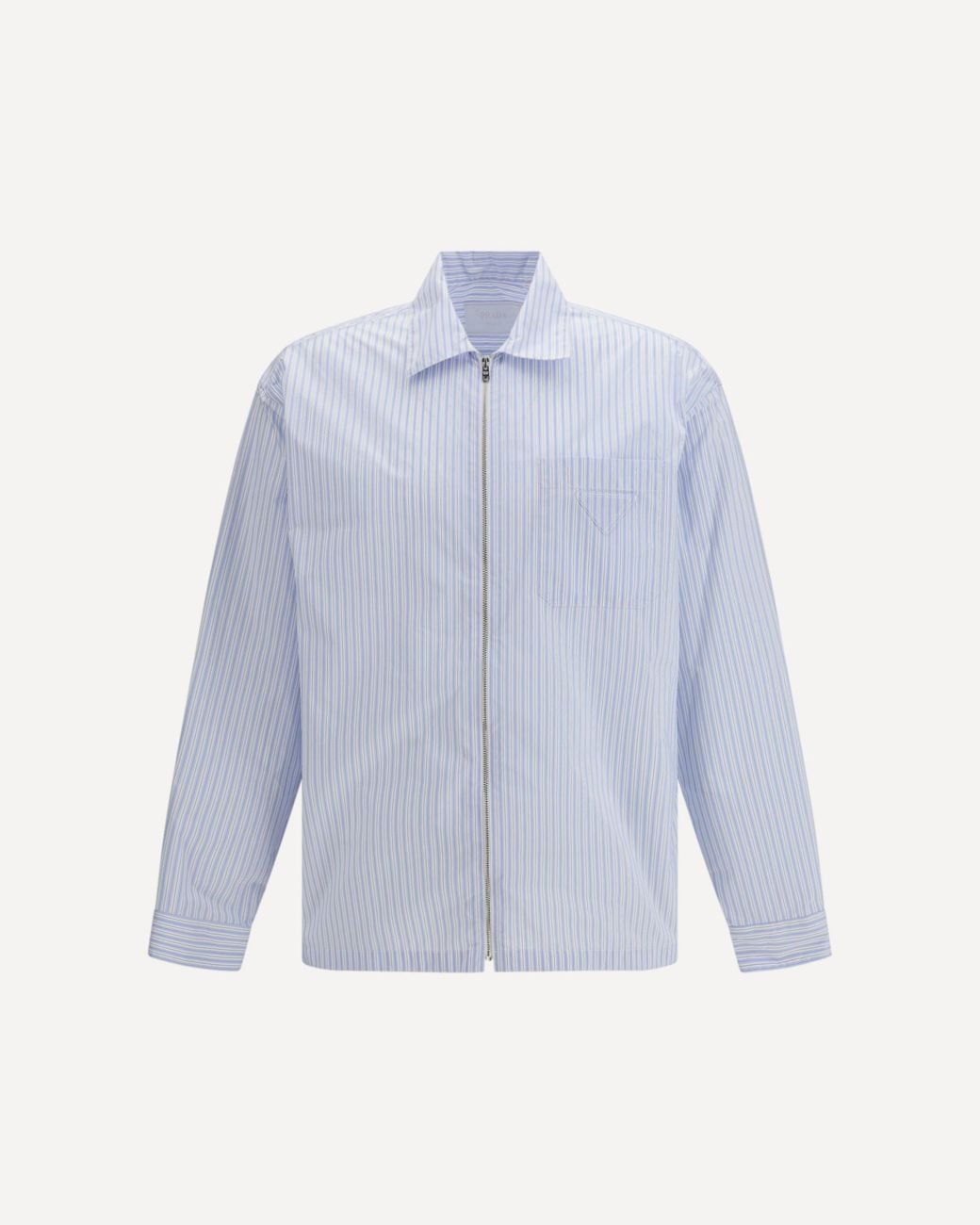 Prada Blue Striped Re-Nylon Shirt for men