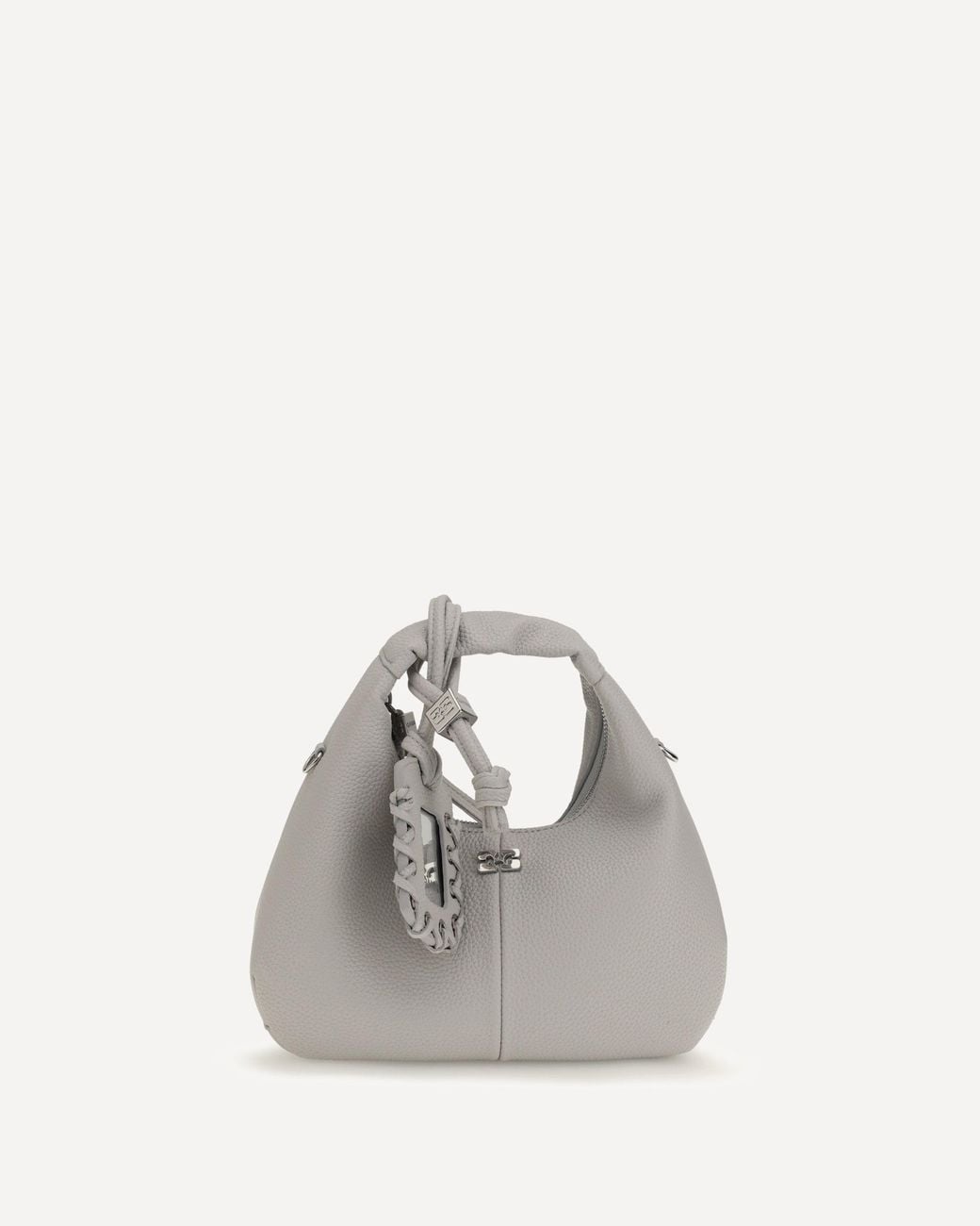 Ganni White Mini Hobo Crossbody Bag