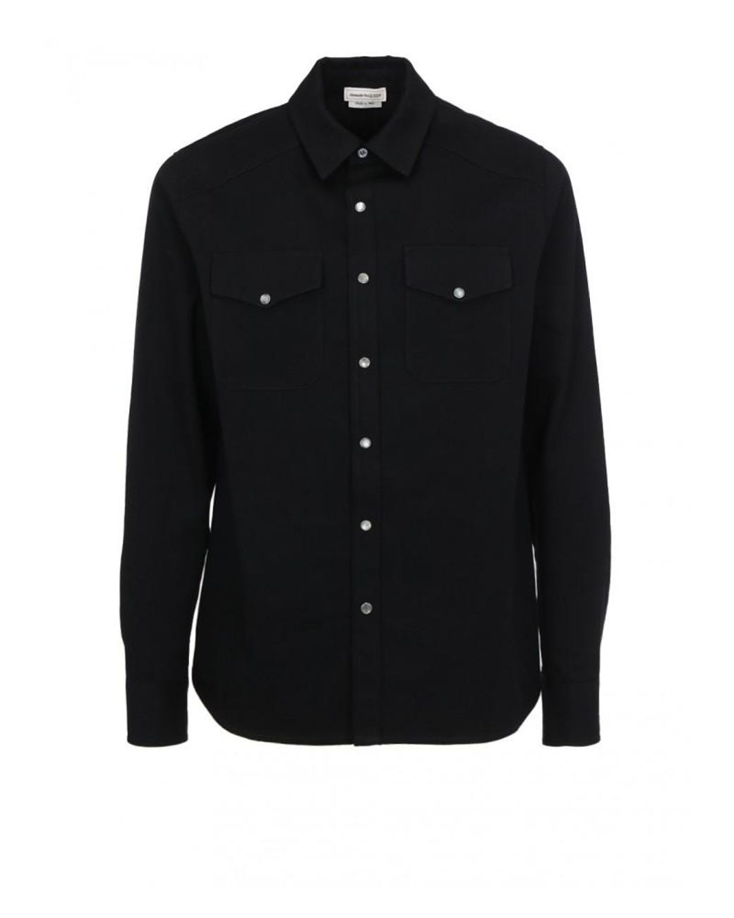 Alexander McQueen Cotton Shirt in Black for Men - Lyst