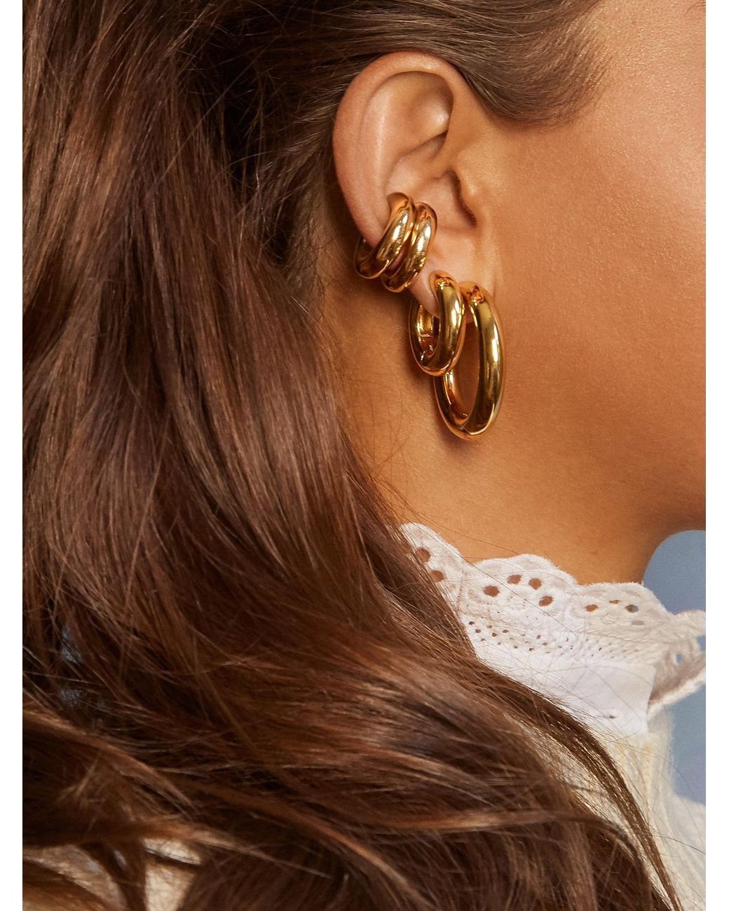 Dalilah Medium Tube Hoop Earrings 2025