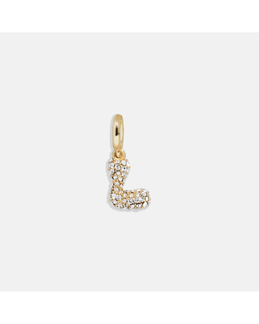 BaubleBar White Pavé Bubble Initial Cluster Charm