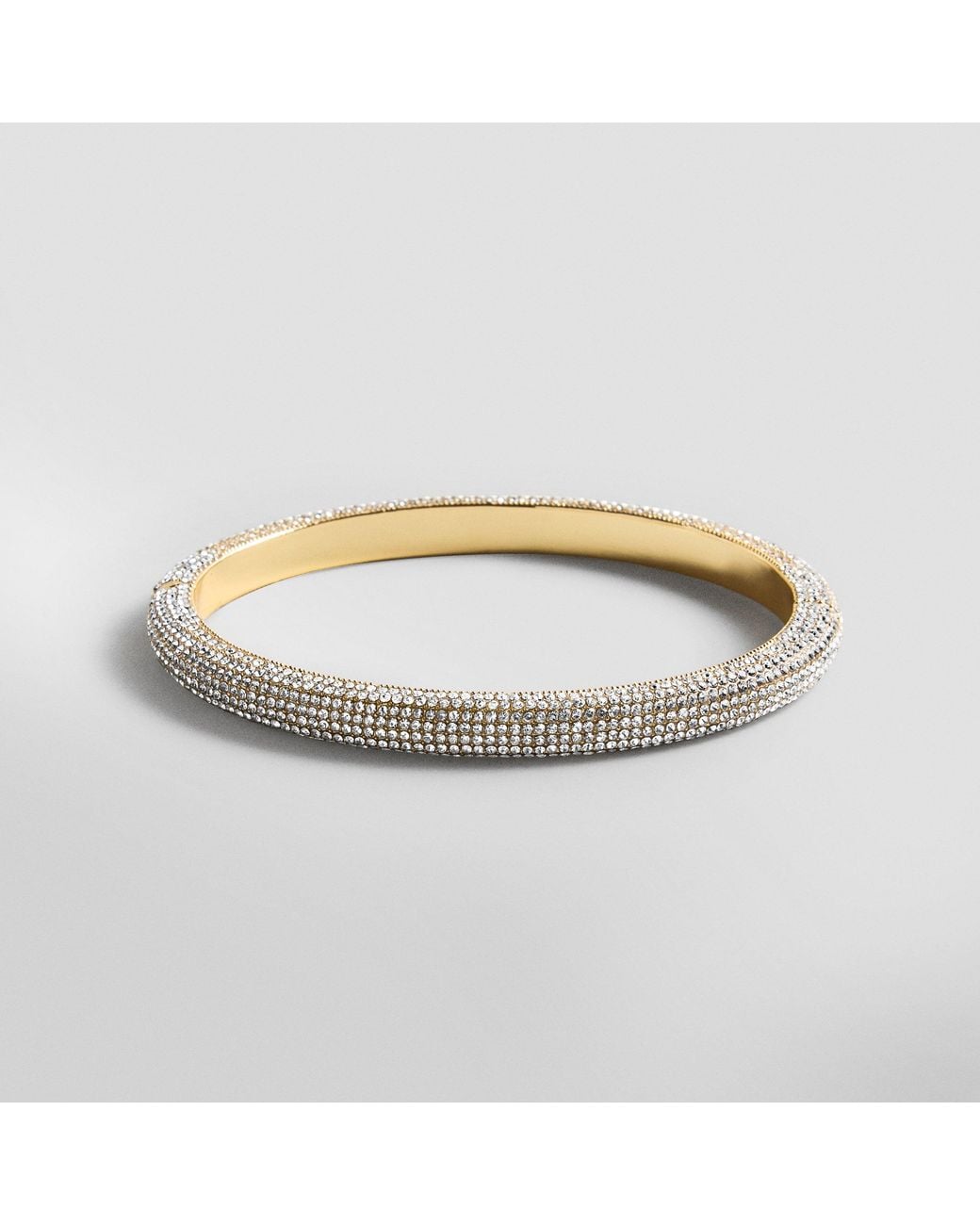 BaubleBar Metallic Dove Crystal Hinge Bangle