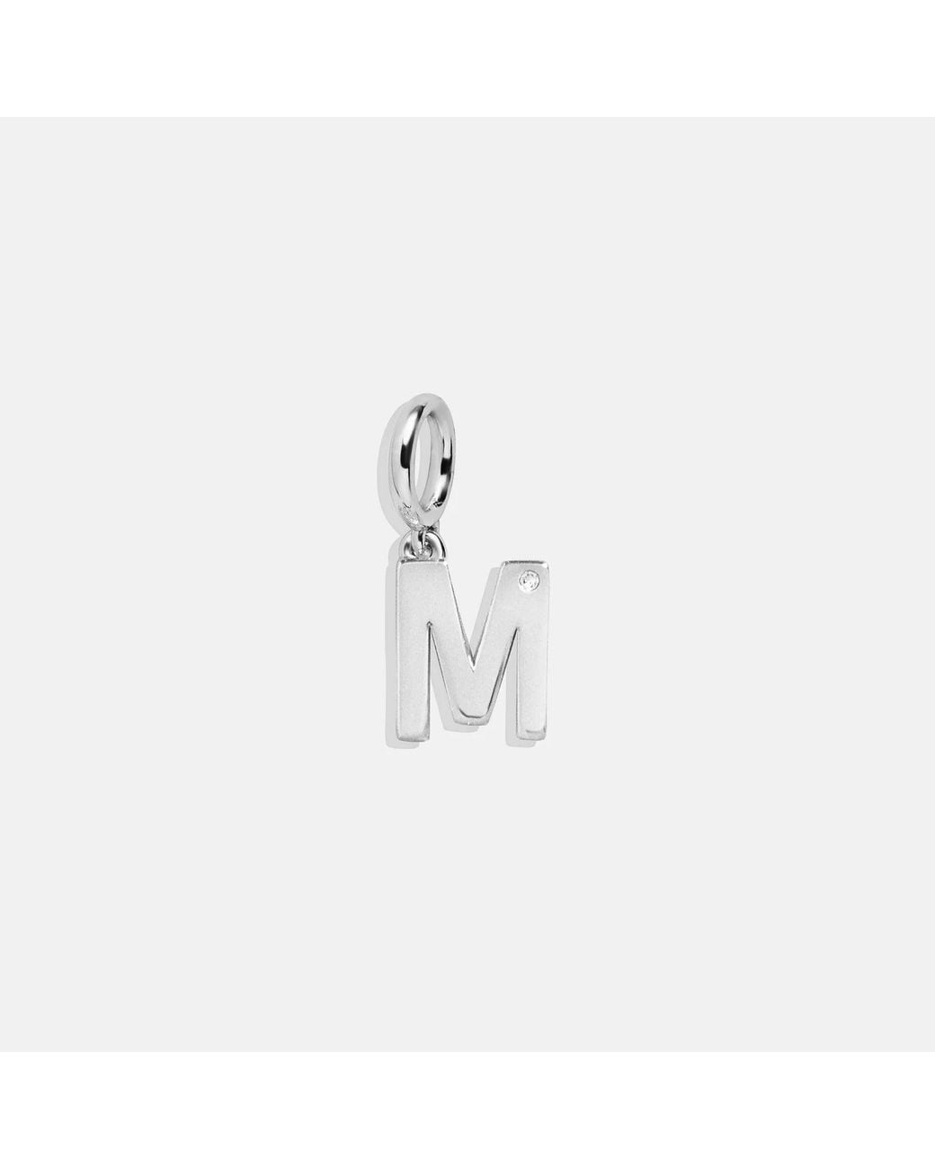 BaubleBar White Classic Silver Initial Cluster Charm