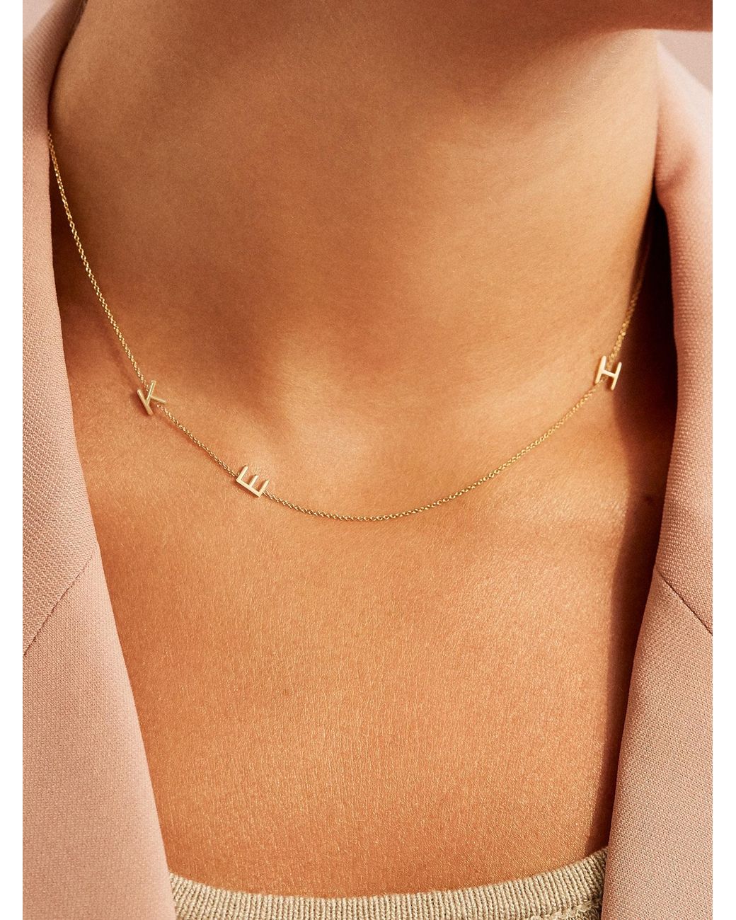 BaubleBar Maya Brenner Asymmetrical Letter Necklace | Lyst