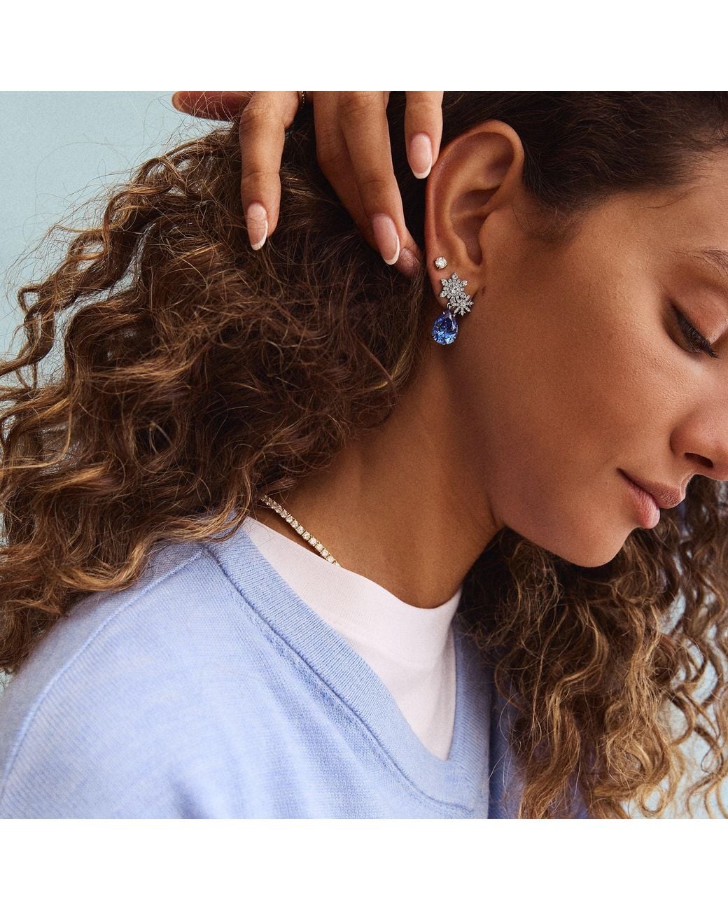 BaubleBar Ice Breaker Snowflake Earrings in Blue | Lyst