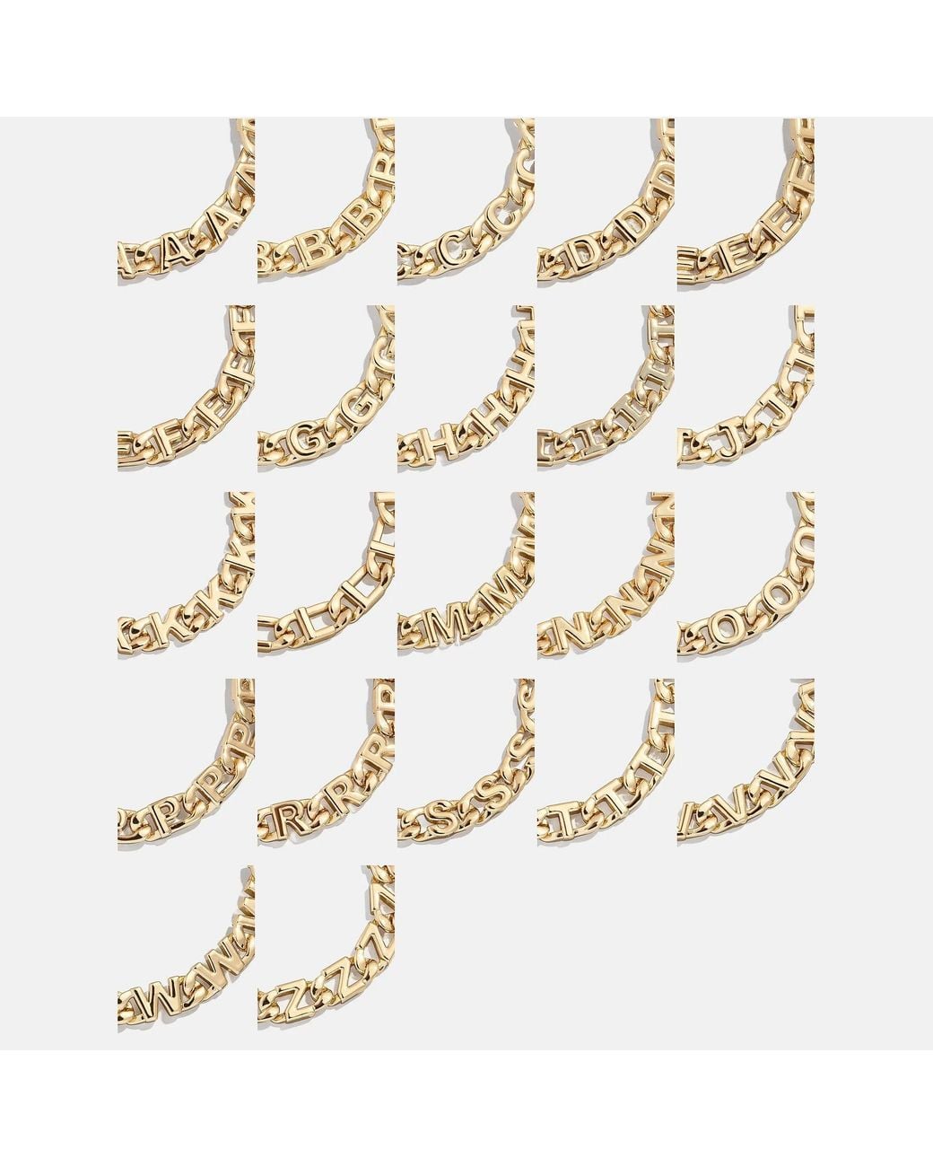 BaubleBar Metallic Repeating Initial Bracelet