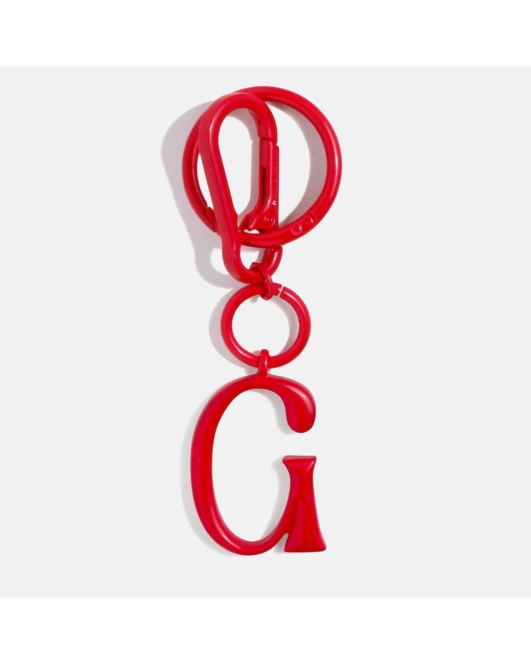 BaubleBar Red Initial Enamel Bag Charm