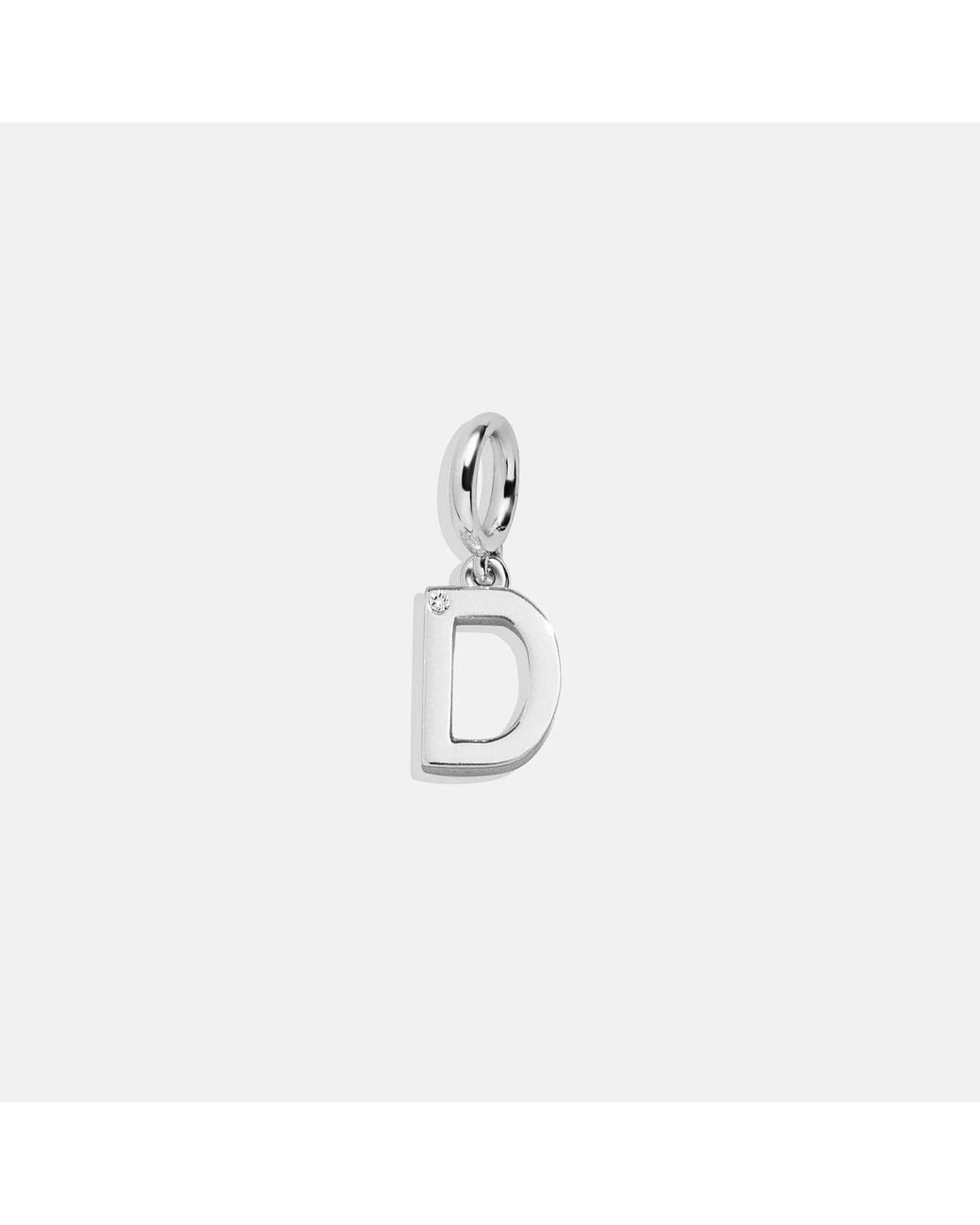 BaubleBar White Classic Silver Initial Cluster Charm