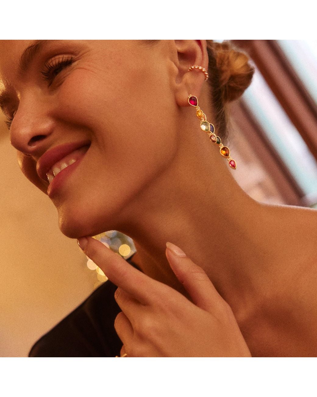 BaubleBar Multicolor Let It Glow Statement Earrings